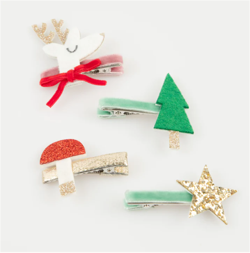 Meri Meri - Christmas Icon Hair Clips - Yeni Yıl Motifli Tokalar (8'li) Gizden Gelenler