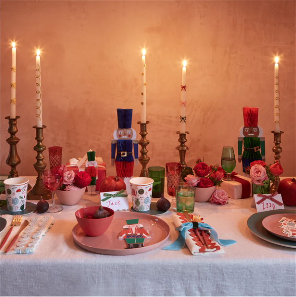 Meri Meri - Gold Swirl Taper Candles - Altın Kıvrımlı Mumlar (2'li) Gizden Gelenler