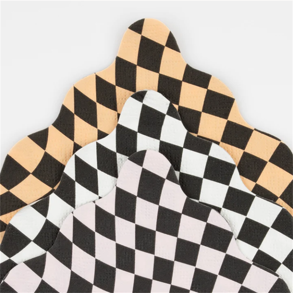Meri Meri - Halloween Checker Large Napkins - Cadılar Bayramı Damalı Peçeteler (L) (16'lı) Gizden Gelenler