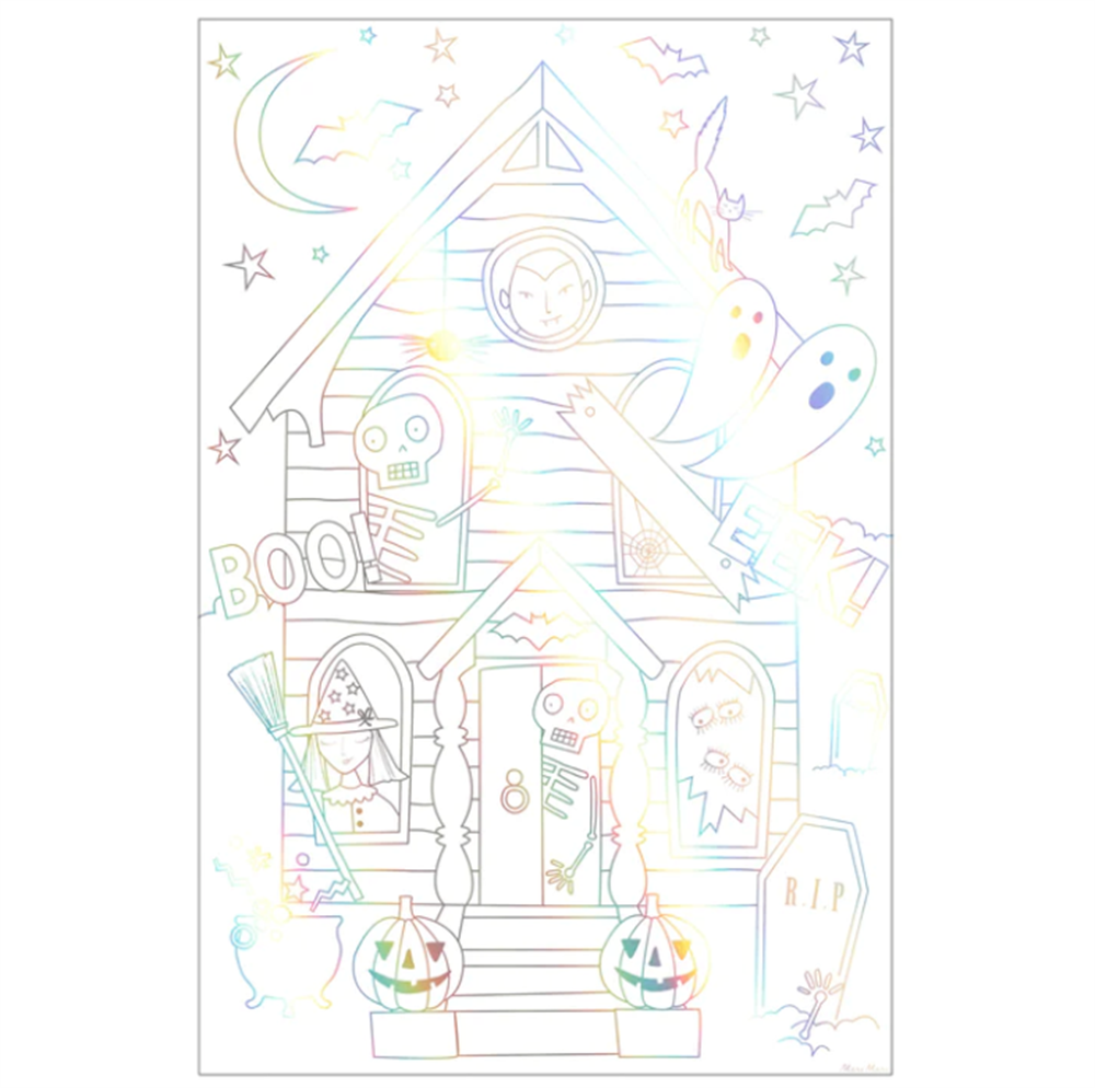 Meri Meri - Halloween Colouring Posters - Cadılar Bayramı Boyama Posterleri (2'li) Gizden Gelenler
