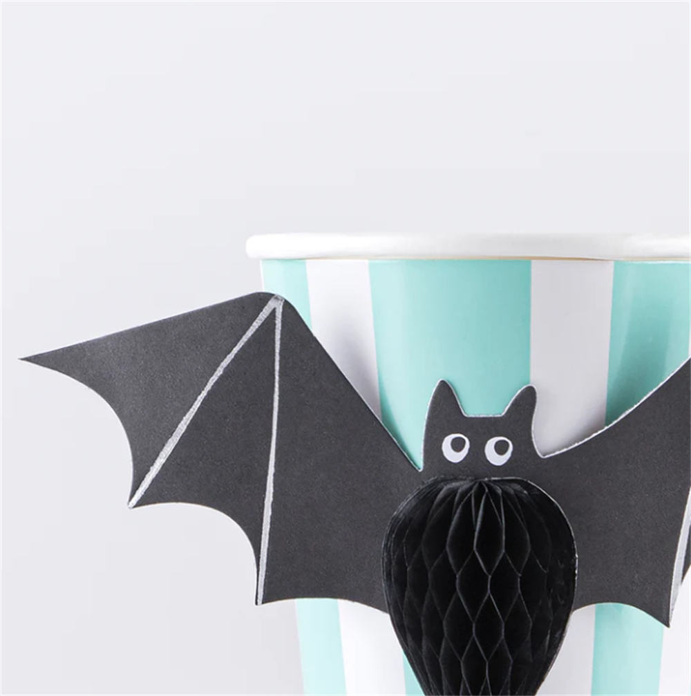 Meri Meri - Halloween Honeycomb Cups - Cadılar Bayramı Bardaklar (8'li) Gizden Gelenler