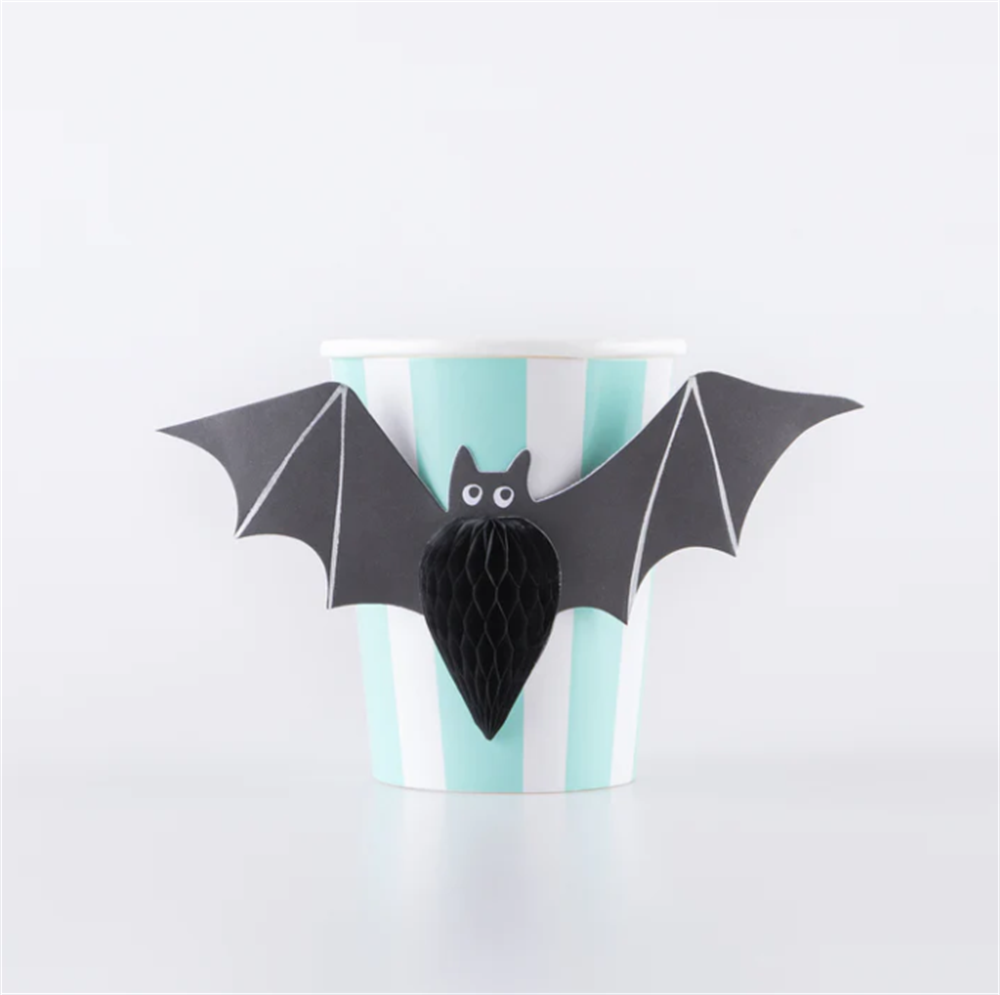 Meri Meri - Halloween Honeycomb Cups - Cadılar Bayramı Bardaklar (8'li) Gizden Gelenler