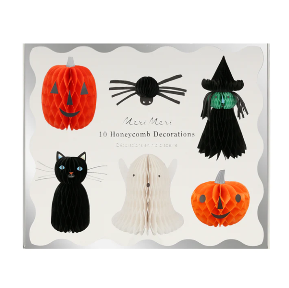 Meri Meri - Honeycomb Halloween Characters - Hallweeon Karakterleri (10'lu) Gizden Gelenler