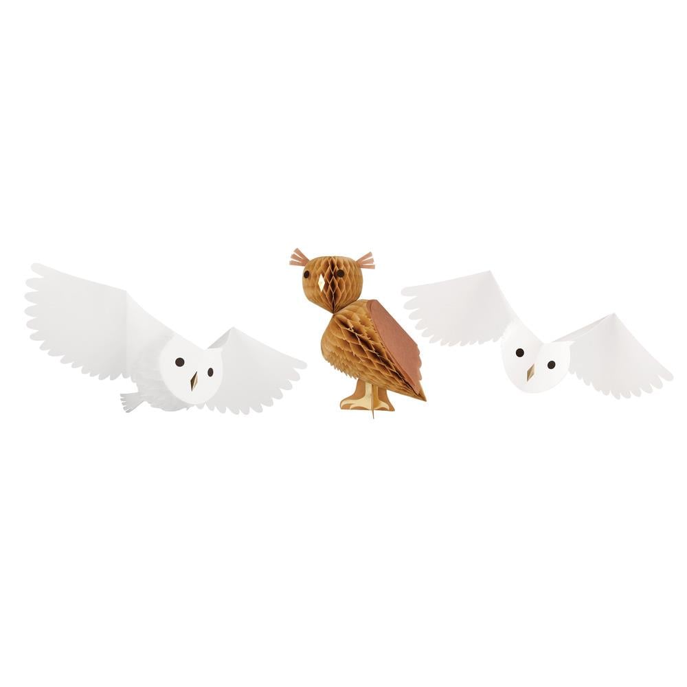 Meri Meri - Honeycomb Owls - Baykuş Petek Dekorlar Gizden Gelenler