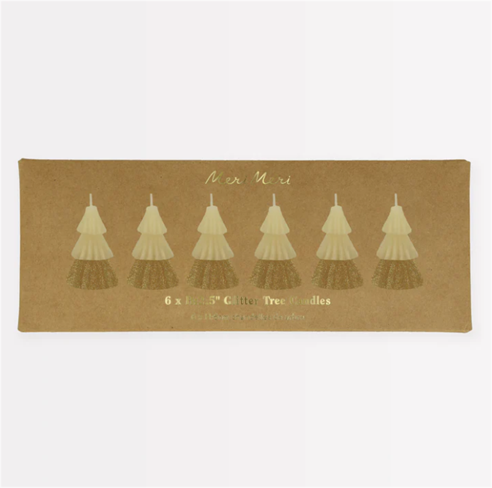 Meri Meri - Ivory Mini Tree Candles - Krem Mini Ağaç Mumlar (6'lı) Gizden Gelenler