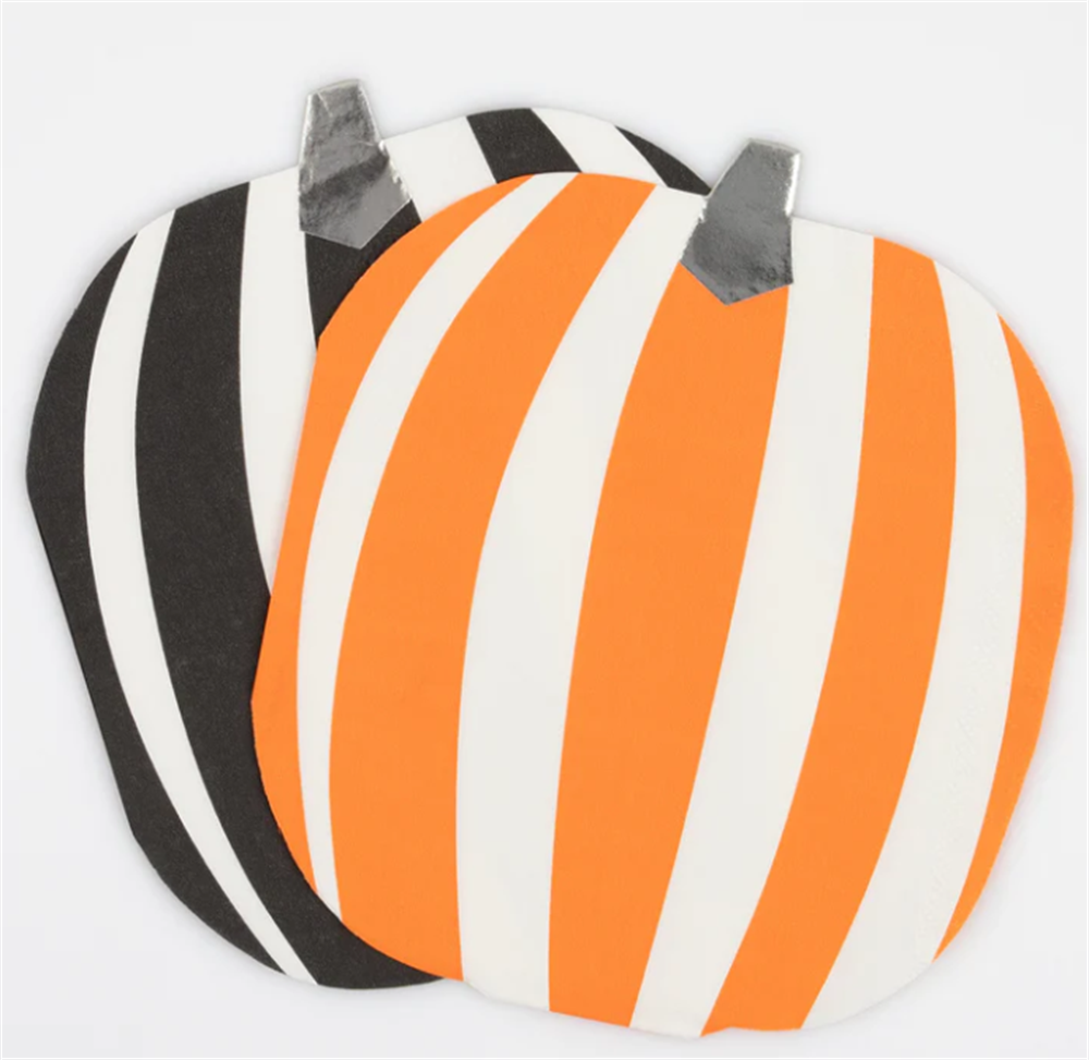 Meri Meri - Mod Pattern Pumpkin Napkins - Modern Desenli Balkabağı Peçeteler (16'lı) Gizden Gelenler