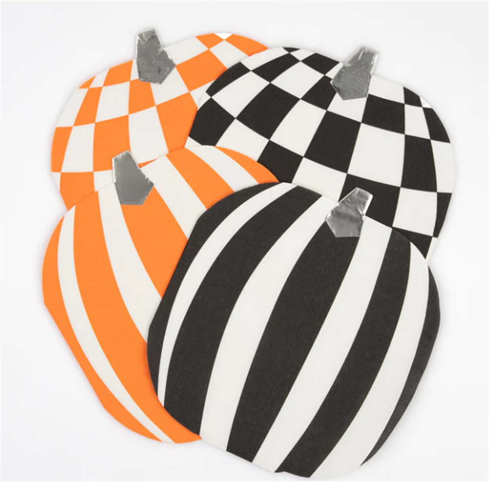 Meri Meri - Mod Pattern Pumpkin Napkins - Modern Desenli Balkabağı Peçeteler (16'lı) Gizden Gelenler