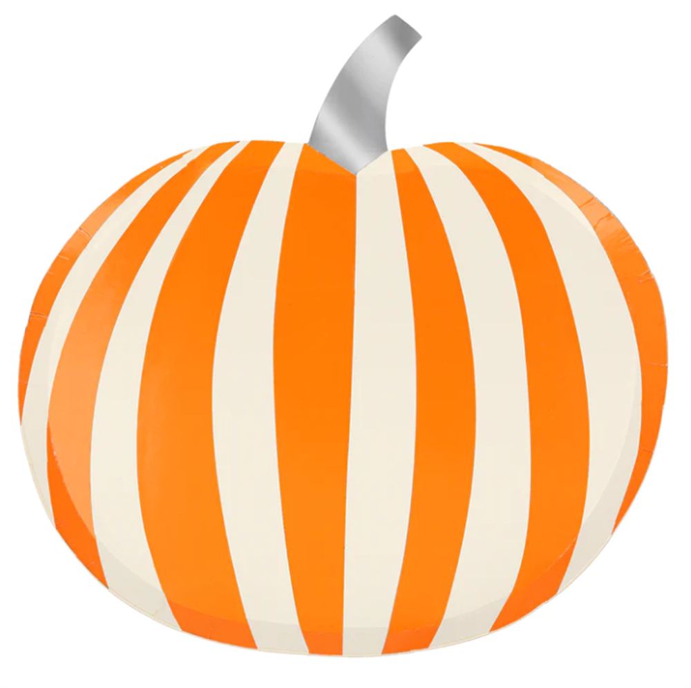 Meri Meri - Mod Pattern Pumpkin Plates - Modern Balkabağı Tabaklar (8'li) Gizden Gelenler