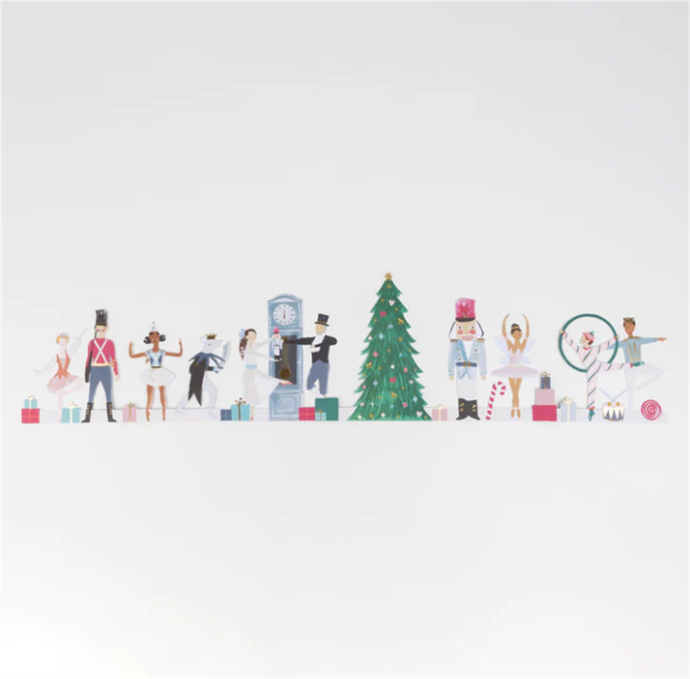 Meri Meri - Nutcracker Concertina Card - Nutcracker Tebrik Kartı Gizden Gelenler