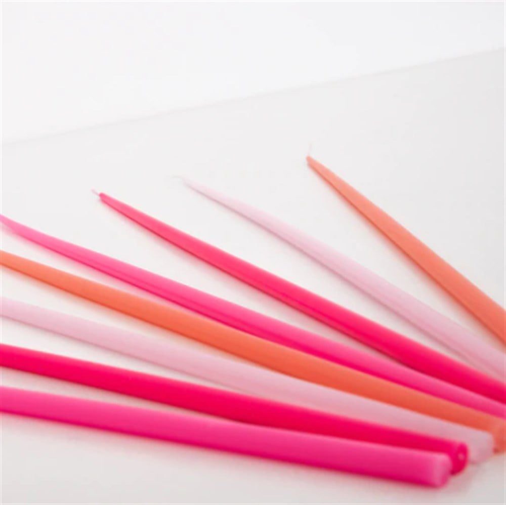 Pink Tall Tapered Candles Gizden Gelenler