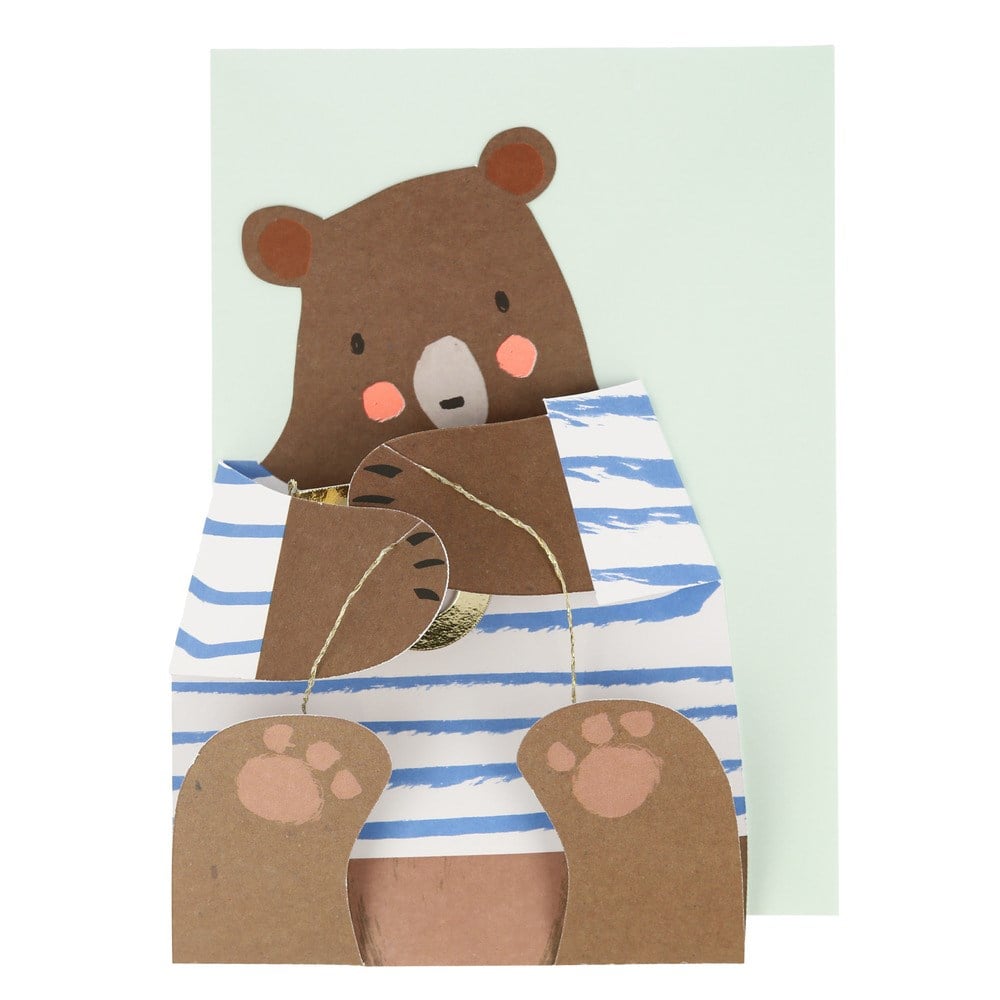 Sarılan Ayıcık Tebrik Kartı Gizden Gelenler