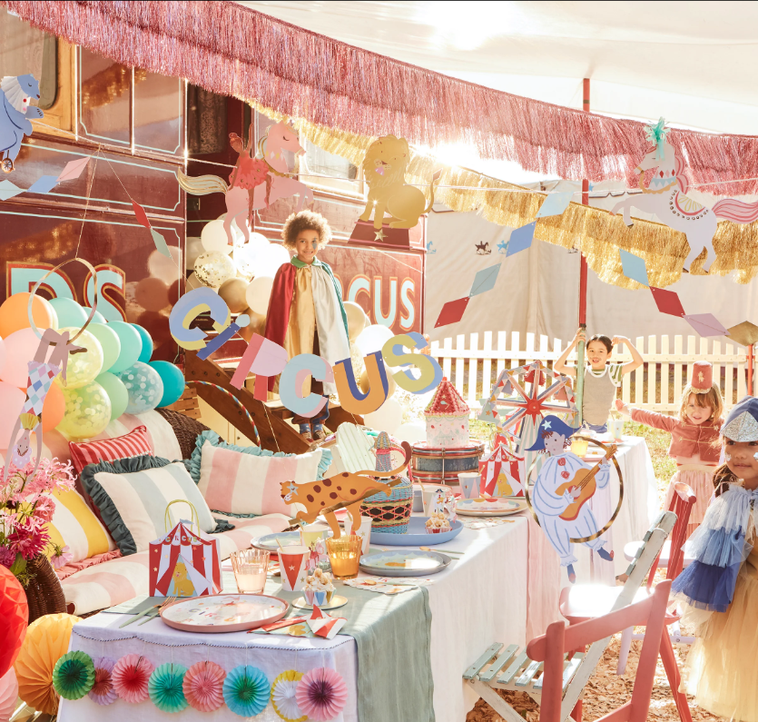 Meri Meri - Circus Party Bags - Sirk Parti Çantaları (8'li) Hediye Çantaları