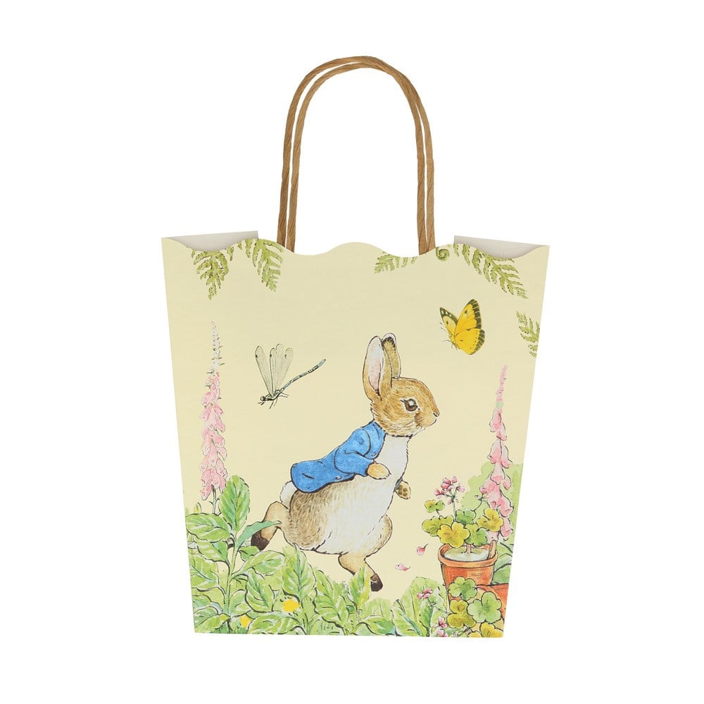 Meri Meri - Peter Rabbit In The Garden Party Bags - Peter Rabbit Bahçede Parti Çantaları - 8'li Hediye Çantaları