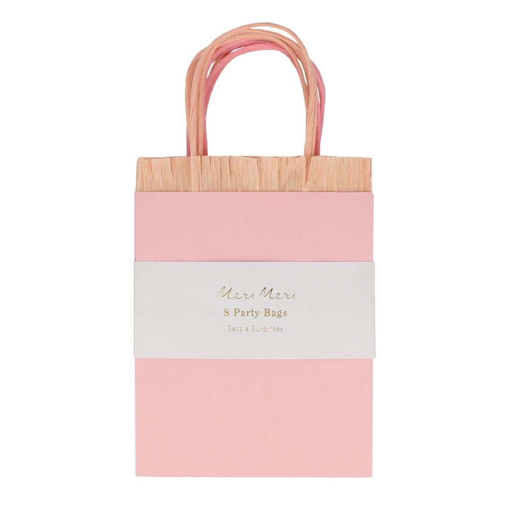 Meri Meri - Pink Fringe Party Bags - Pembe Püsküllü Hediye Çantaları (8'li) Hediye Çantaları