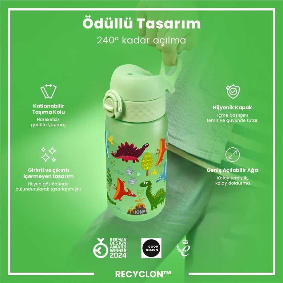 ION8ION8 - Çocuk Suluk - Dinozorlar- 350 ml - Sızdırmaz - BPA İçermeyenI8RF350PGDINO