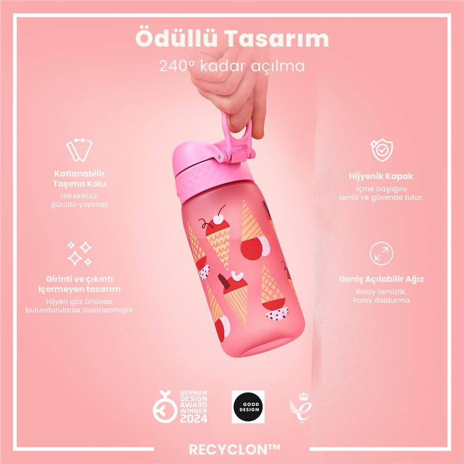 ION8ION8 - Çocuk Suluk - Dondurma- 350 ml - Sızdırmaz - BPA İçermeyenI8RF350PPICECR