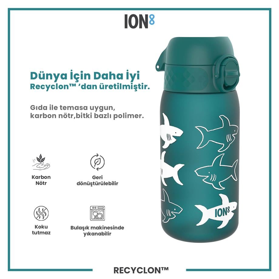 ION8ION8 - Çocuk Suluk - Köpekbalığı - 350 ml - Sızdırmaz - BPA İçermeyenI8RF350PBSHARK
