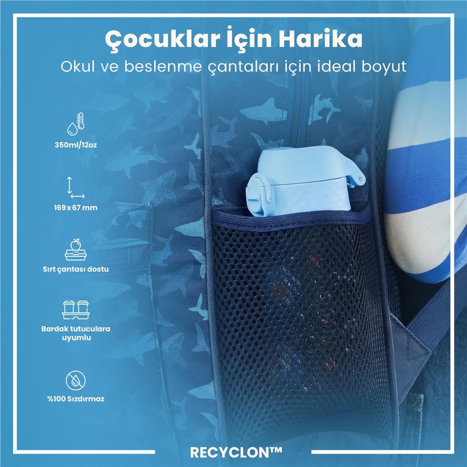 ION8ION8 - Çocuk Suluk - Mavi Köpekbalığı - 350 ml - Sızdırmaz - BPA İçermeyenI8RF350PABSHARK