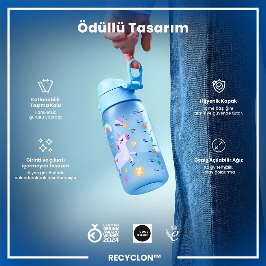 ION8ION8 - Çocuk Suluk - Mavi Unicorn- 350 ml - Sızdırmaz - BPA İçermeyenI8RF350PBUNI