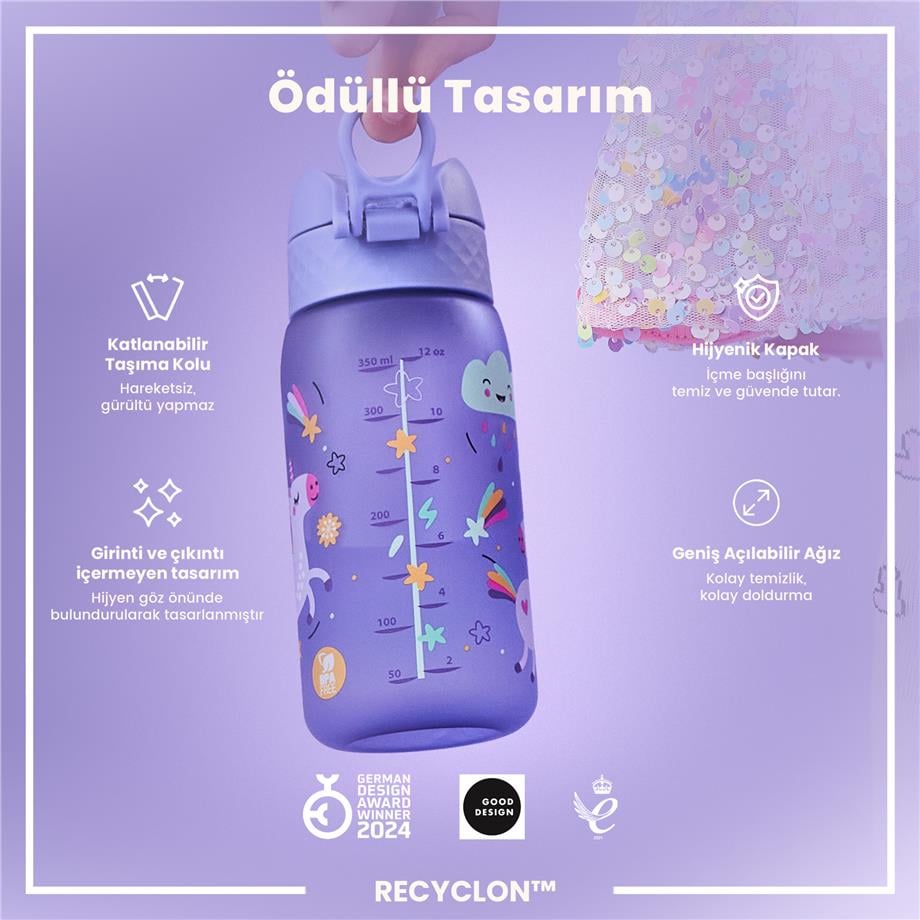 ION8ION8 - Çocuk Suluk - Mor Unicorn - 350 ml - Sızdırmaz - BPA İçermeyenI8RF350PVUNI