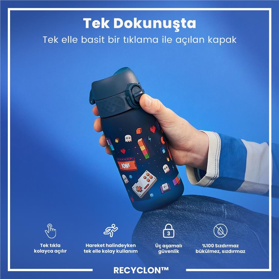 ION8ION8 - Çocuk Suluk - Oyuncu - 350 ml - Sızdırmaz - BPA İçermeyenI8RF350PNGAME