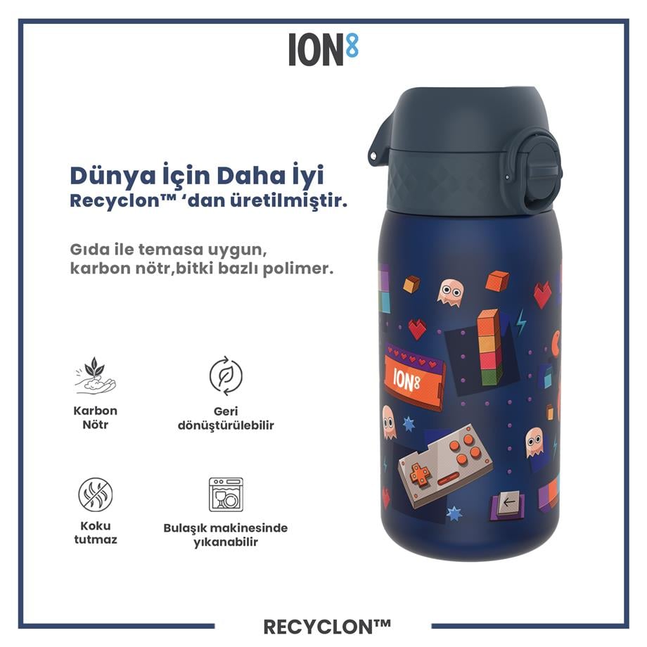 ION8ION8 - Çocuk Suluk - Oyuncu - 350 ml - Sızdırmaz - BPA İçermeyenI8RF350PNGAME