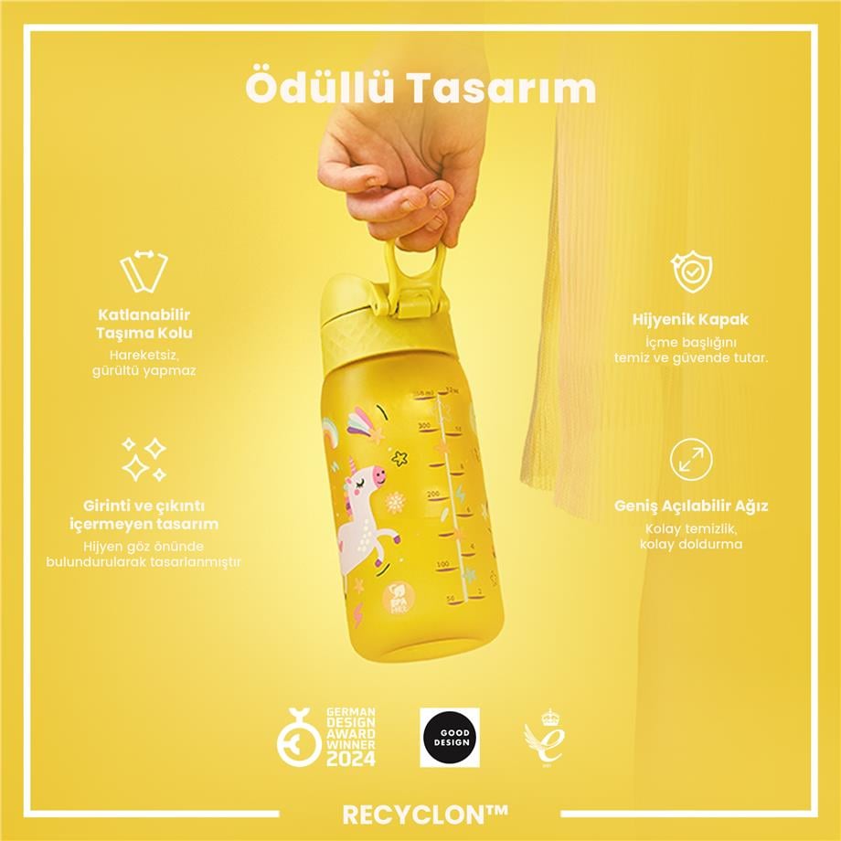 ION8ION8 - Çocuk Suluk - Sarı Unicorn - 350 ml - Sızdırmaz - BPA İçermeyenI8RF350PYUNI