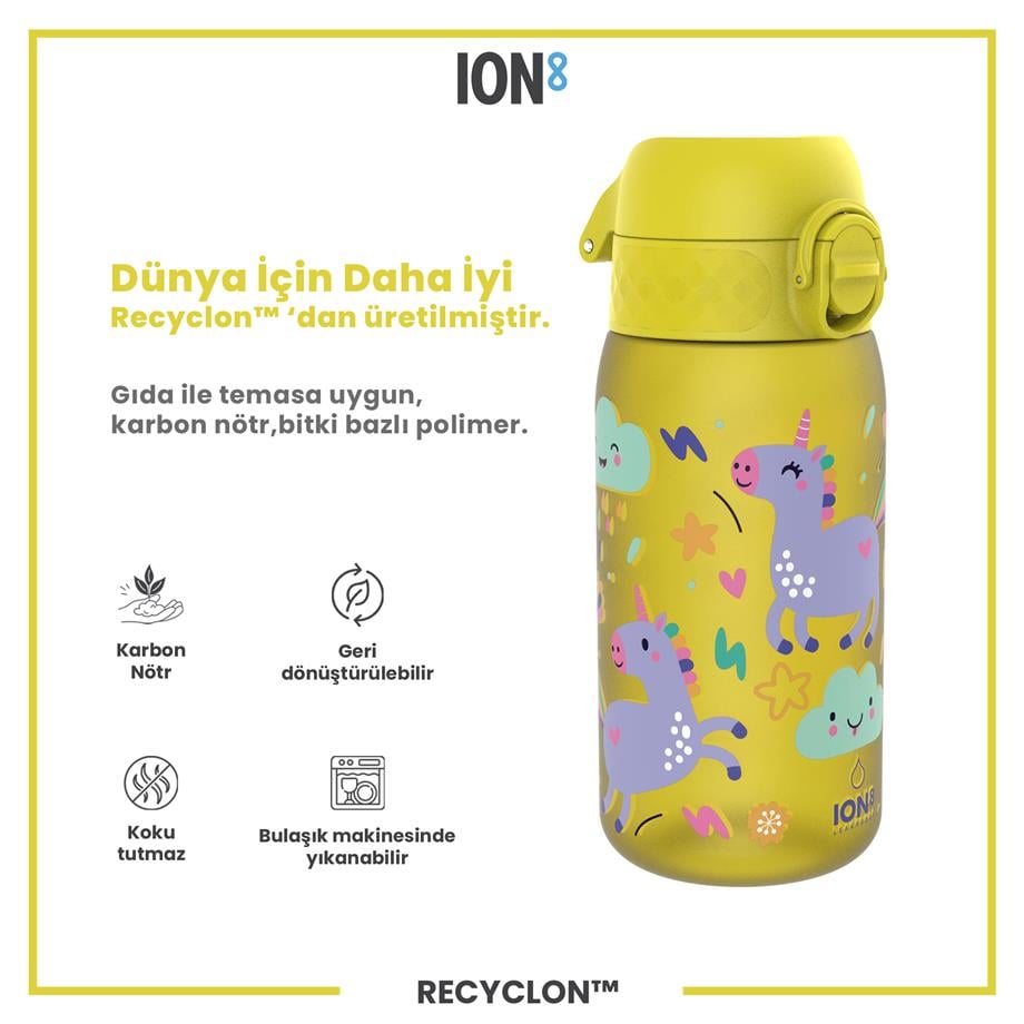 ION8ION8 - Çocuk Suluk - Sarı Unicorn - 350 ml - Sızdırmaz - BPA İçermeyenI8RF350PYUNI