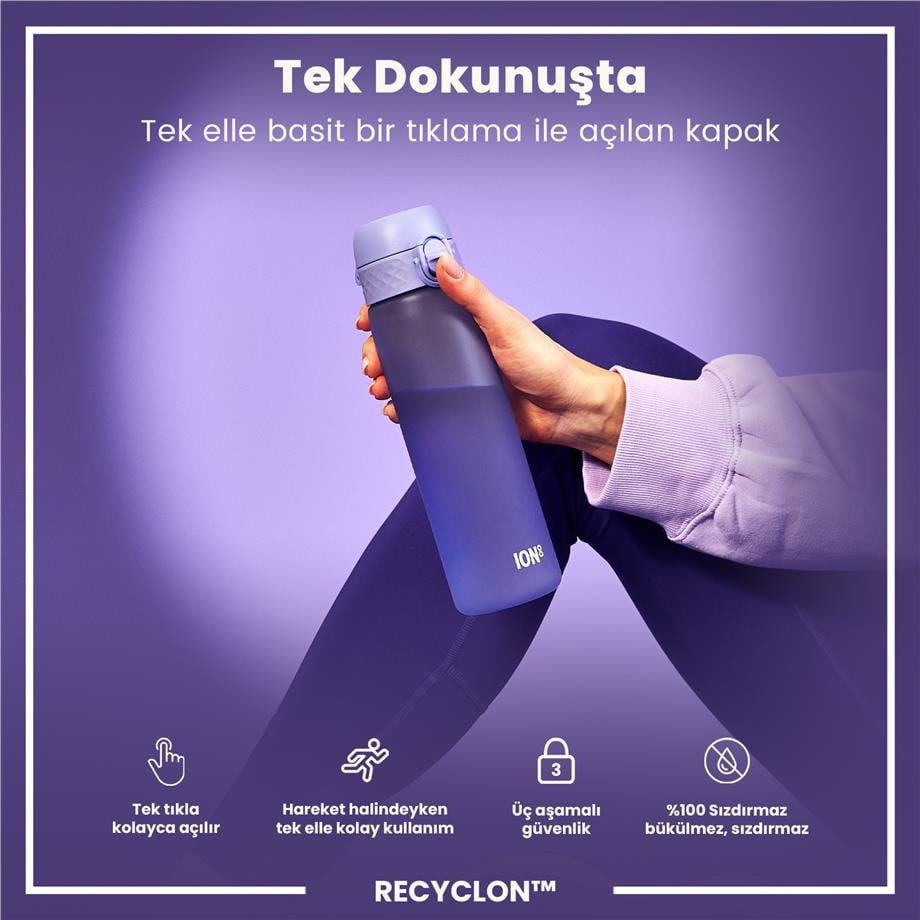 ION8ION8 - İnce Suluk - Açık Mor - 500 ml - Sızdırmaz - BPA İçermeyenI8RF500PERI