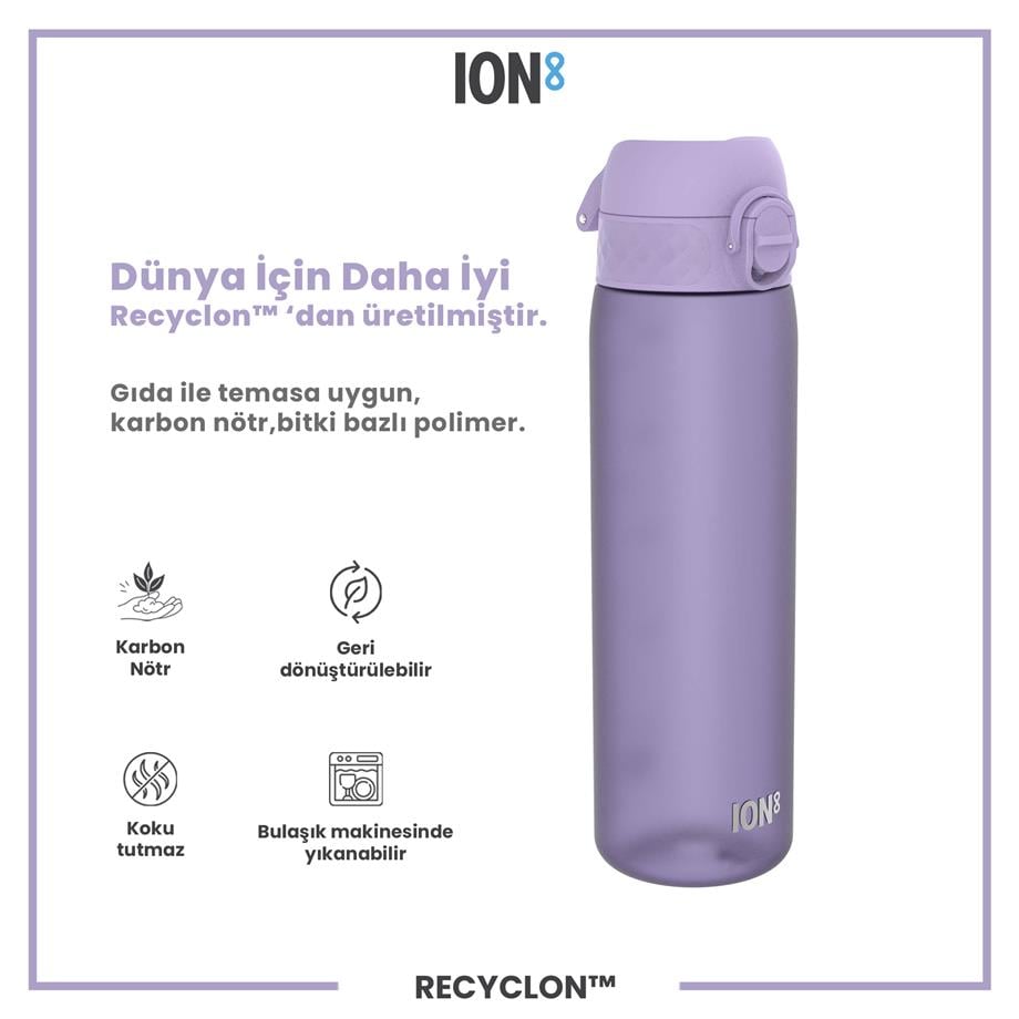 ION8ION8 - İnce Suluk - Açık Mor - 500 ml - Sızdırmaz - BPA İçermeyenI8RF500PERI