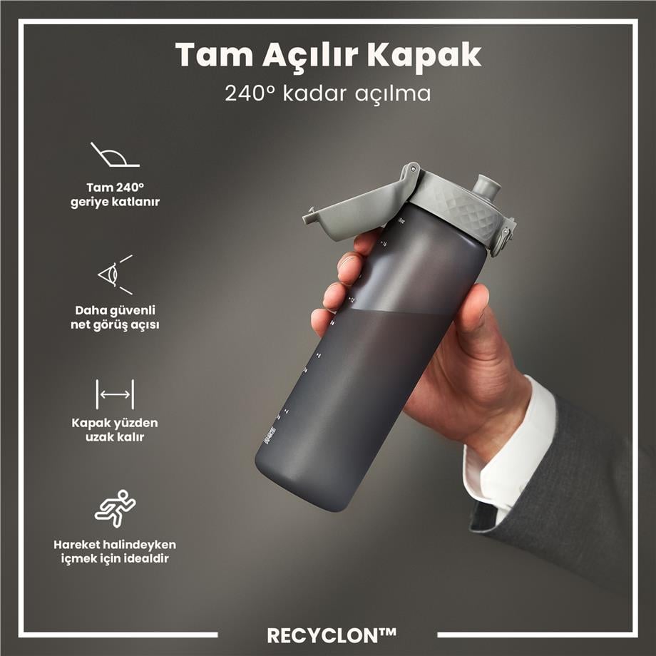 ION8ION8 - İnce Suluk - Gri - 500 ml - Sızdırmaz - BPA İçermeyenI8RF500GRY