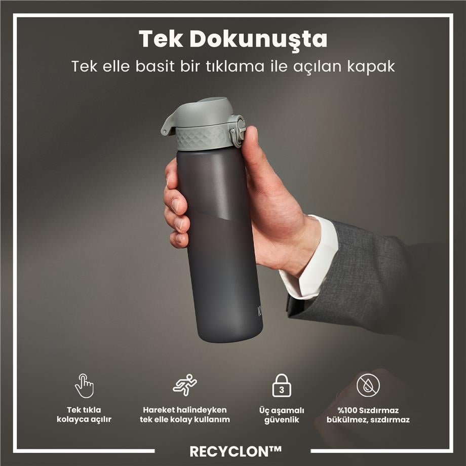 ION8ION8 - İnce Suluk - Gri - 500 ml - Sızdırmaz - BPA İçermeyenI8RF500GRY
