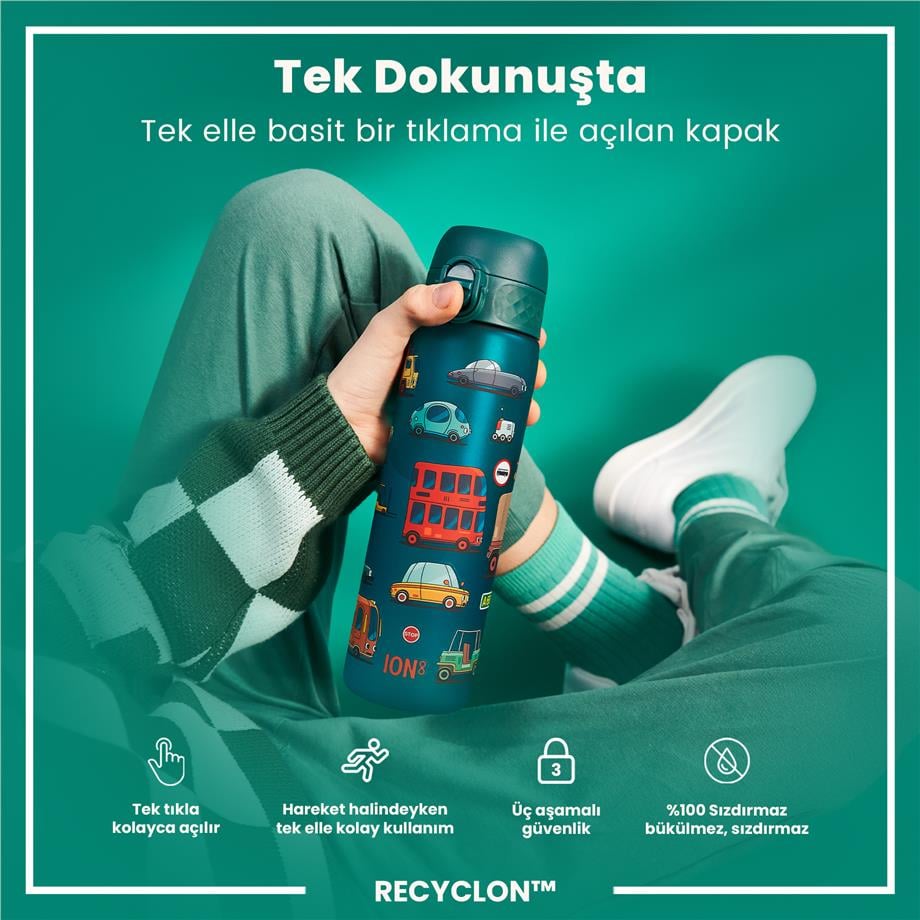 ION8ION8 - İnce Suluk - Koyu Mavi - 500 ml - Sızdırmaz - BPA İçermeyenI8RF500PAAUTO
