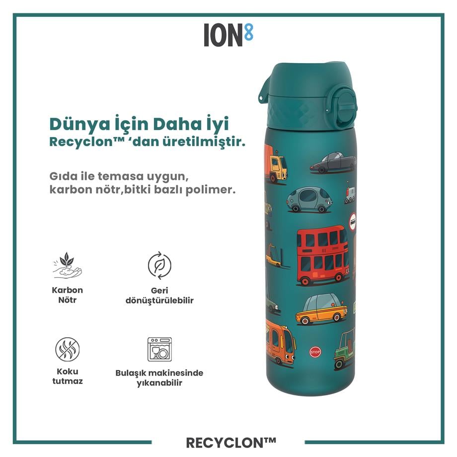 ION8ION8 - İnce Suluk - Koyu Mavi - 500 ml - Sızdırmaz - BPA İçermeyenI8RF500PAAUTO