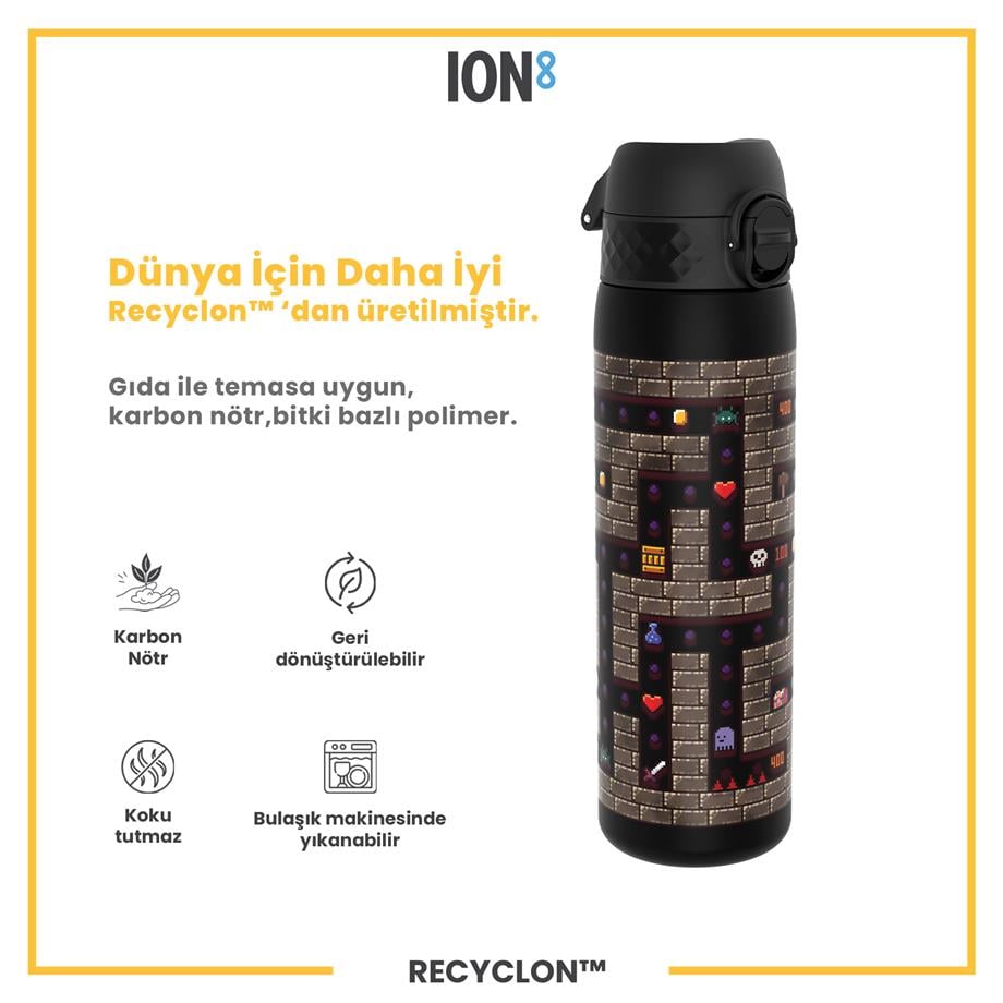 ION8ION8 - İnce Suluk - Oyuncu - 500 ml - Sızdırmaz - BPA İçermeyenI8RF500PKGAME