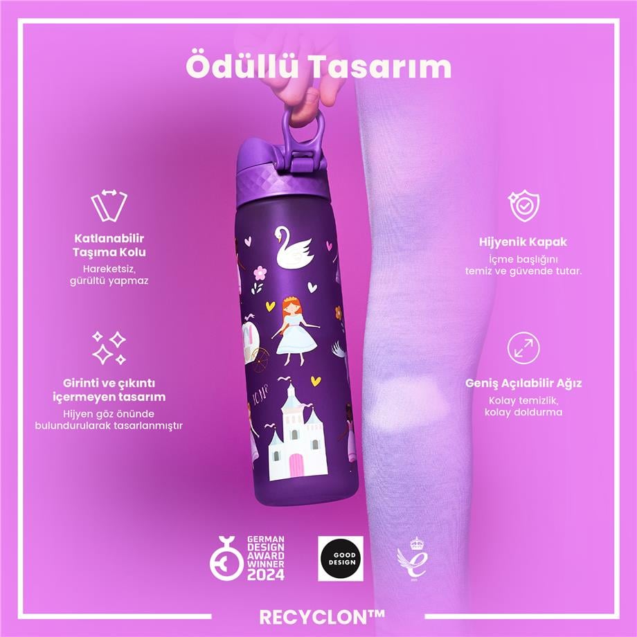 ION8ION8 - İnce Suluk - Prenses - 500 ml - Sızdırmaz - BPA İçermeyenI8RF500PVPRIN