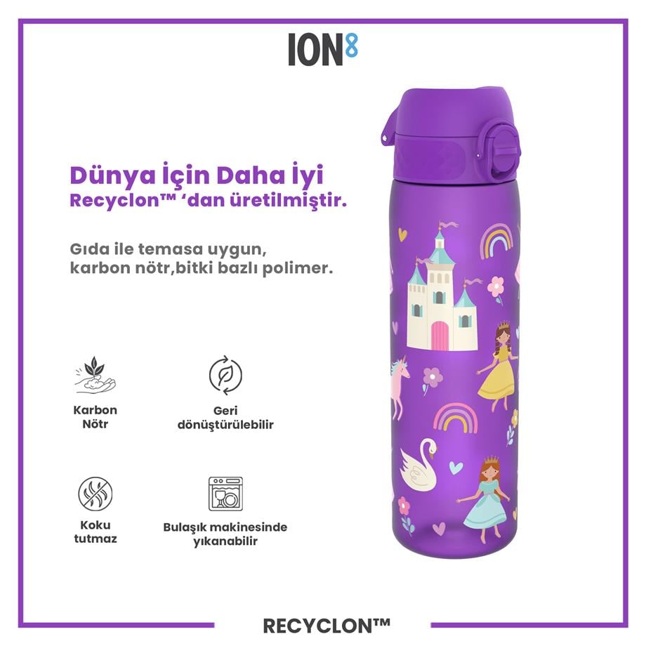 ION8ION8 - İnce Suluk - Prenses - 500 ml - Sızdırmaz - BPA İçermeyenI8RF500PVPRIN