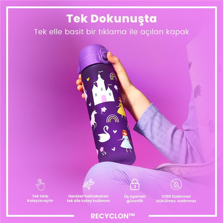 ION8ION8 - İnce Suluk - Prenses - 500 ml - Sızdırmaz - BPA İçermeyenI8RF500PVPRIN