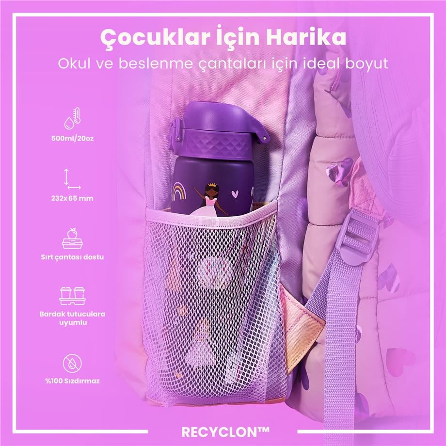 ION8ION8 - İnce Suluk - Prenses - 500 ml - Sızdırmaz - BPA İçermeyenI8RF500PVPRIN