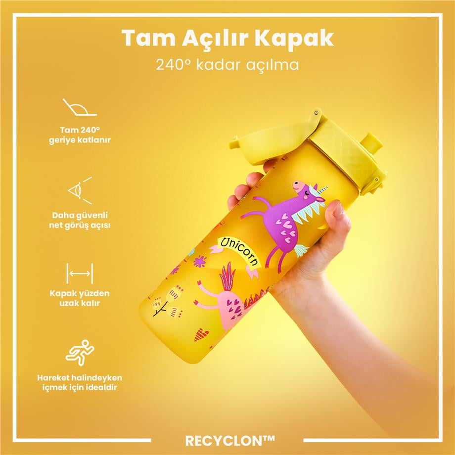 ION8ION8 - İnce Suluk - Sarı Unicorn - 500 ml - Sızdırmaz - BPA İçermeyenI8RF500PYUNIC