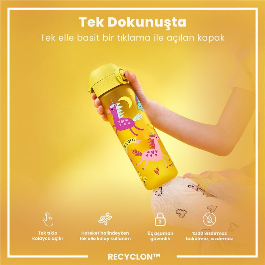 ION8ION8 - İnce Suluk - Sarı Unicorn - 500 ml - Sızdırmaz - BPA İçermeyenI8RF500PYUNIC
