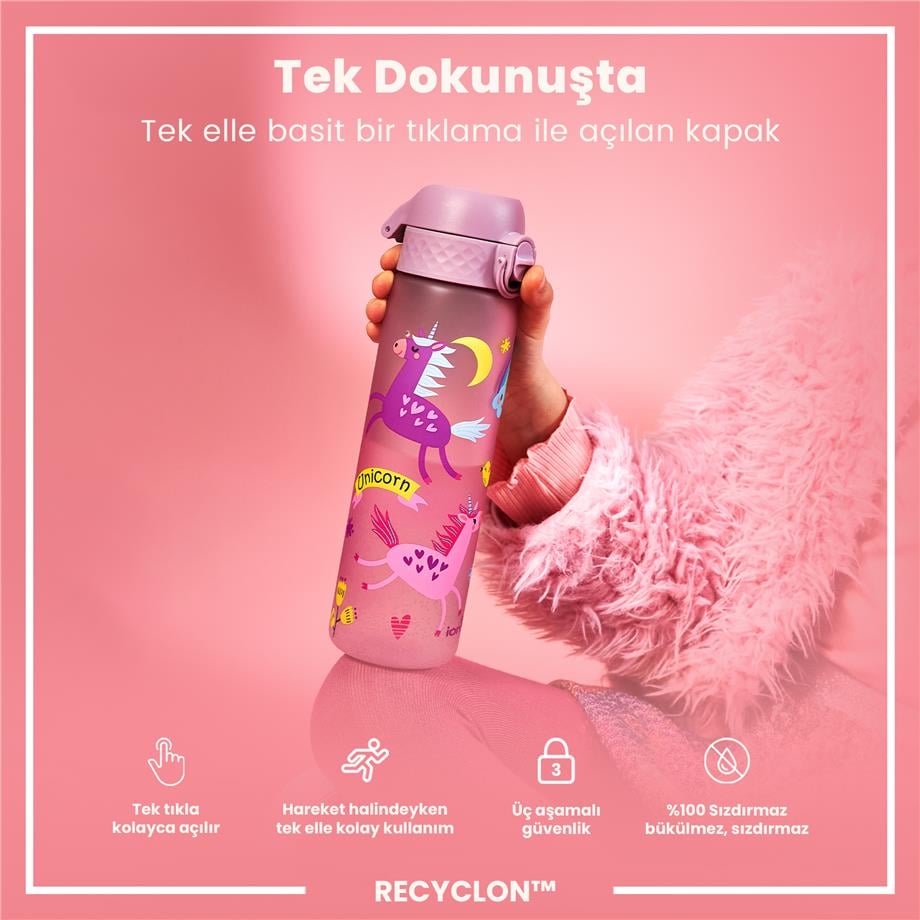 ION8ION8 - İnce Suluk - Unicorn - 500 ml - Sızdırmaz - BPA İçermeyenI8RF500PPUNIC