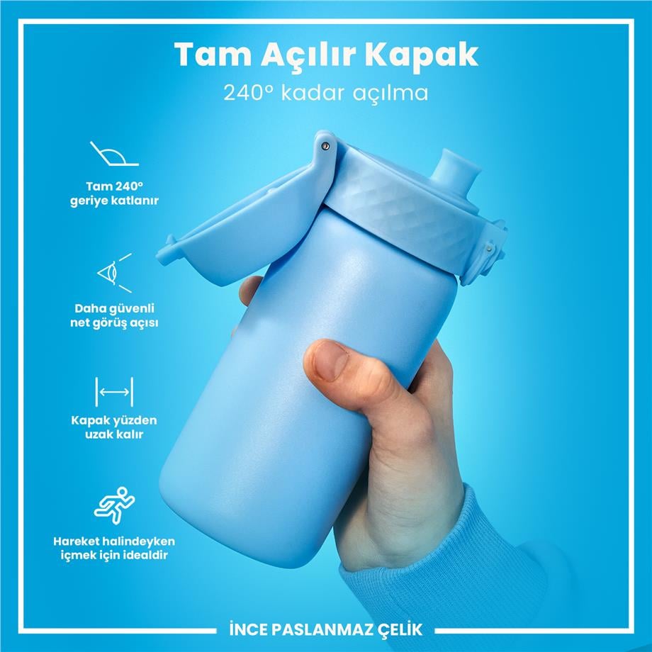 Ion8Ion8 - Paslanmaz Çelik Çocuk Suluk - Alaska Mavisi - 400 ml - SızdırmazI8SS400ABLU2