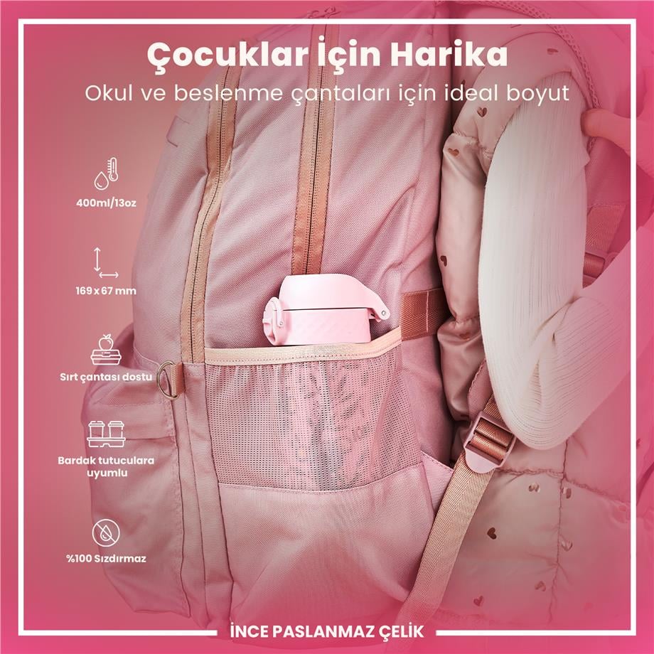 Ion8Ion8 - Paslanmaz Çelik Çocuk Suluk - Koala - 400 ml - SızdırmazI8SS400PPKOALA