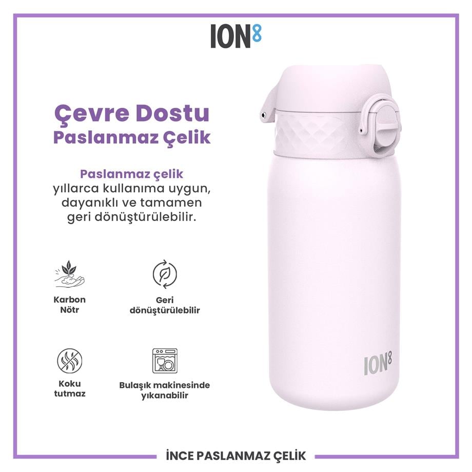 Ion8Ion8 - Paslanmaz Çelik Çocuk Suluk - Leylak - 400 ml - SızdırmazI8SS400LIL2