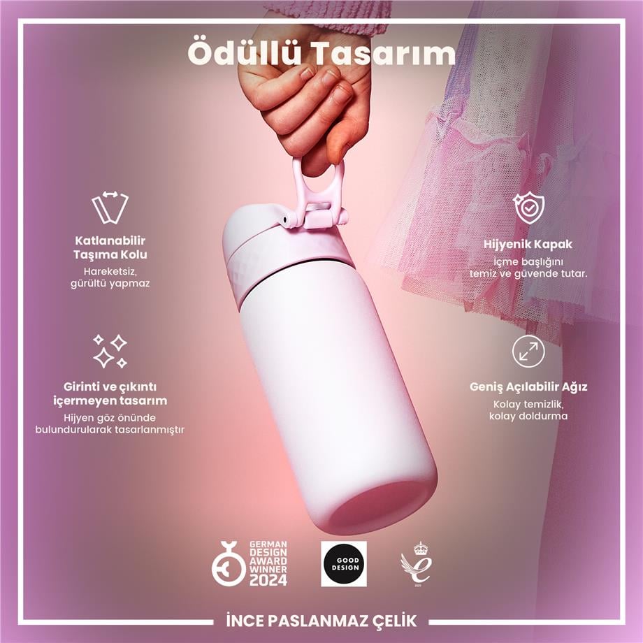 Ion8Ion8 - Paslanmaz Çelik Çocuk Suluk - Leylak - 400 ml - SızdırmazI8SS400LIL2