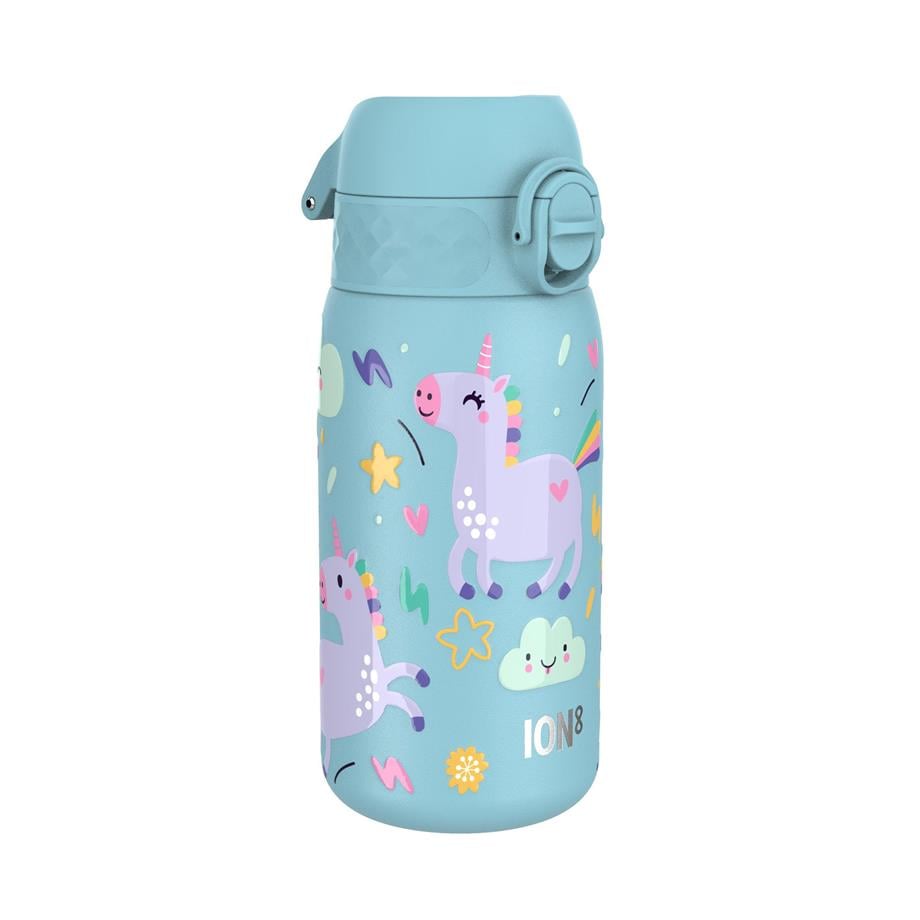 Ion8Ion8 - Paslanmaz Çelik Çocuk Suluk - Mavi Unicorn - 400 ml - SızdırmazI8SS400PBUNI