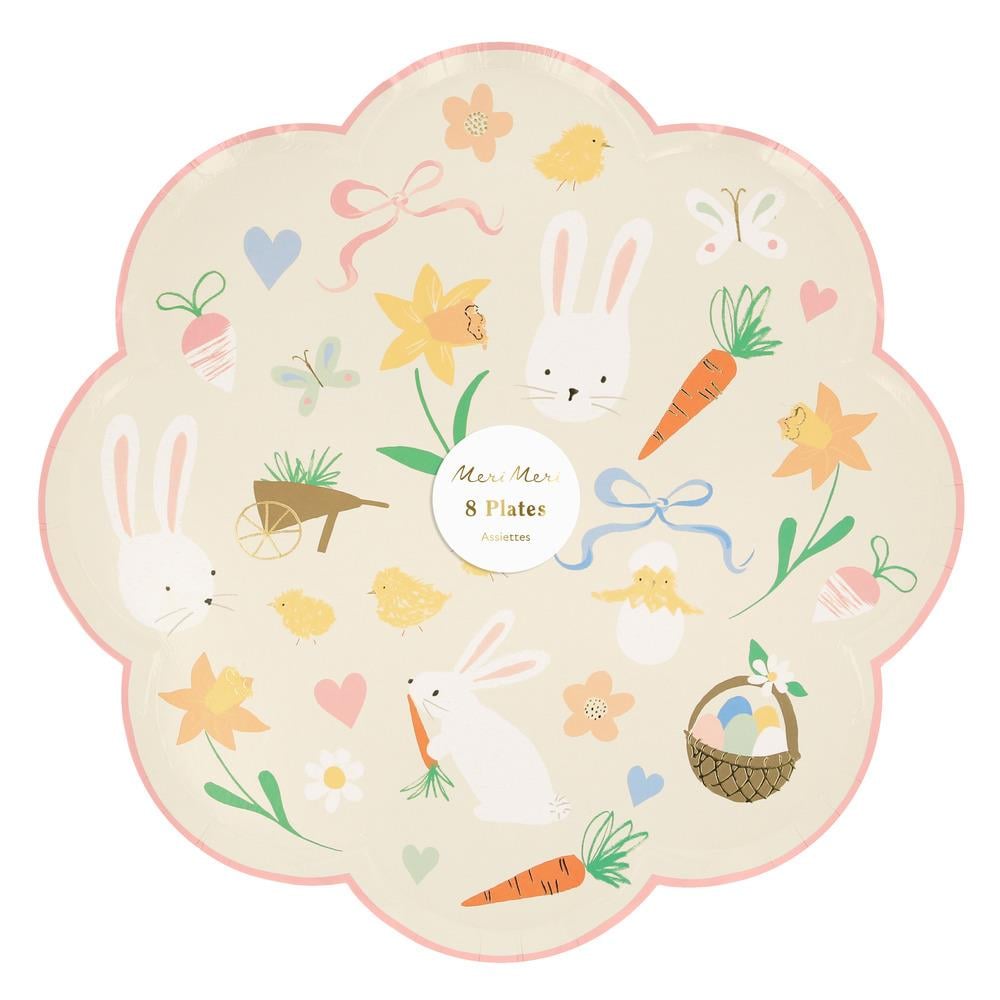 Meri Meri - Bahar Sembollü Tabaklar (L) (8'li) Kategorisiz