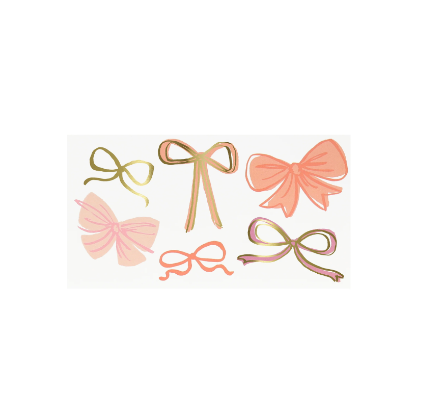 Meri Meri - Bow Tattoos - Kurdele Geçici Dövmeler (x2) Kategorisiz