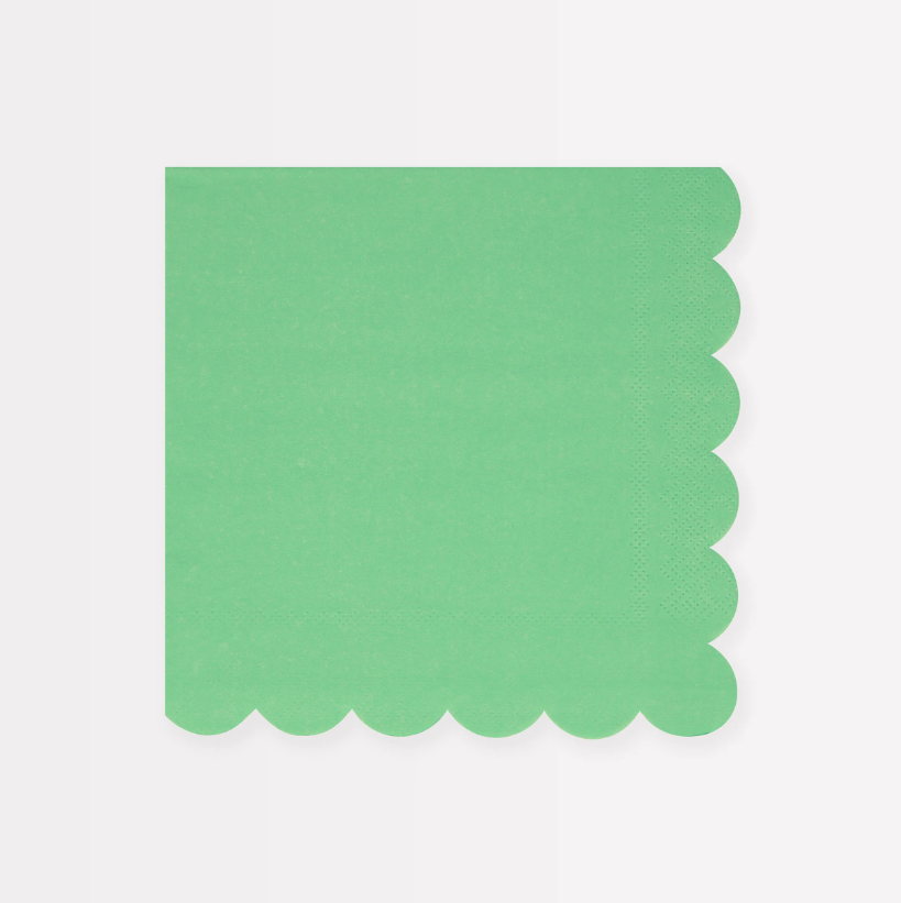 Meri Meri - Emerald Green Large Napkins - Zümrüt Yeşili Peçeteler (x16) Kategorisiz